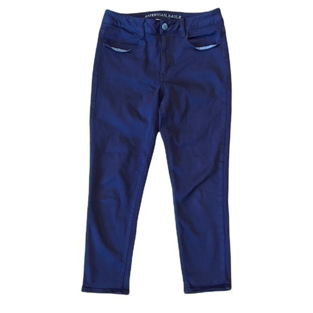 American Eagle hi rise jegging crop AEO Denim, plum color, super stretch